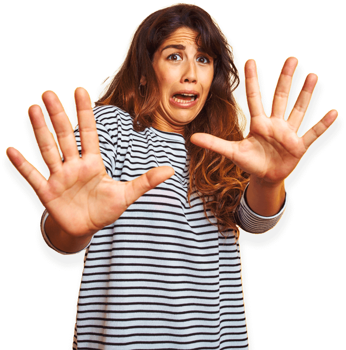 Donna Spaventata Derattizzare